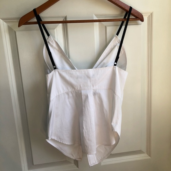 ALEXANDER WANG Twisted Front Poplin Cami Top - Picture 5 of 8